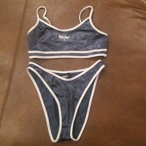 Metallic Blue Bikini